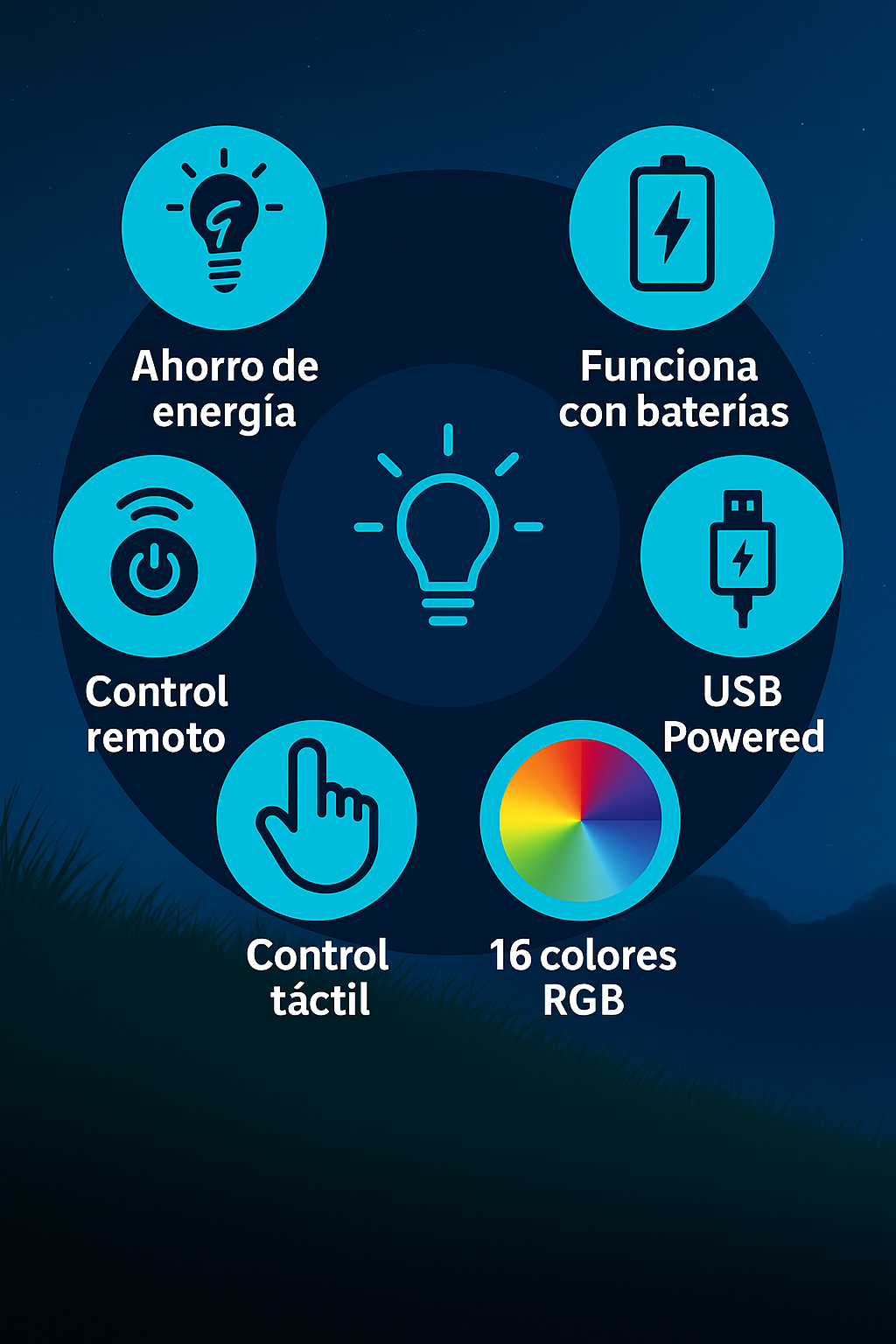 Lámpara DBZ led con control remoto